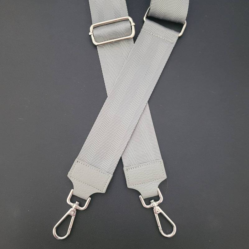 Taschengurt/Gurtband Taschenriemen "June" in Grau-Silber von LuettisDekoStudio