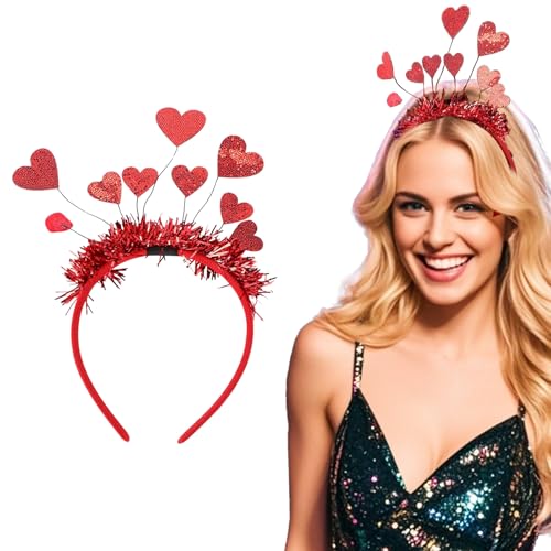 Glitter Herz Haarreif, Glitzer Stirnband Herz Haarreif Rot Amor Kostüm Weihnachten Haarband Haarschmuck für Hochzeit Valentinstag Karneval Glitter Herz Haarreif, Glitzer Stirnband Herz Haarreif Rot Amor Kostüm Weihnachten Haarband Haarschmuck für Hochzeit Valentinstag Karneval von Lufdegim