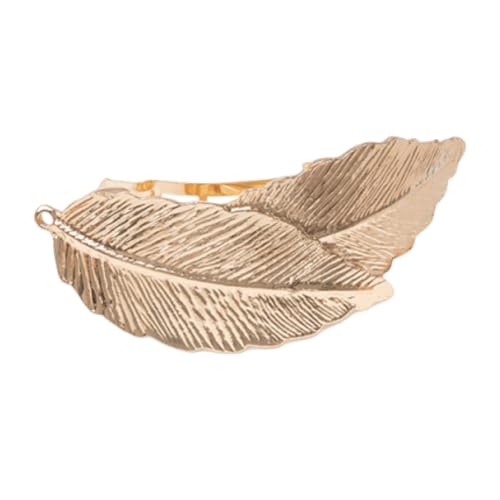 Metall-Haarspangen Blatt-Haarspangen Niedriger Pferdeschwanz-Haarspangen Haarschmuck Mode-Haarspangen Damen Retro-Stil Minimalistisch Hochzeit Partei (Gold) von Lufdegim