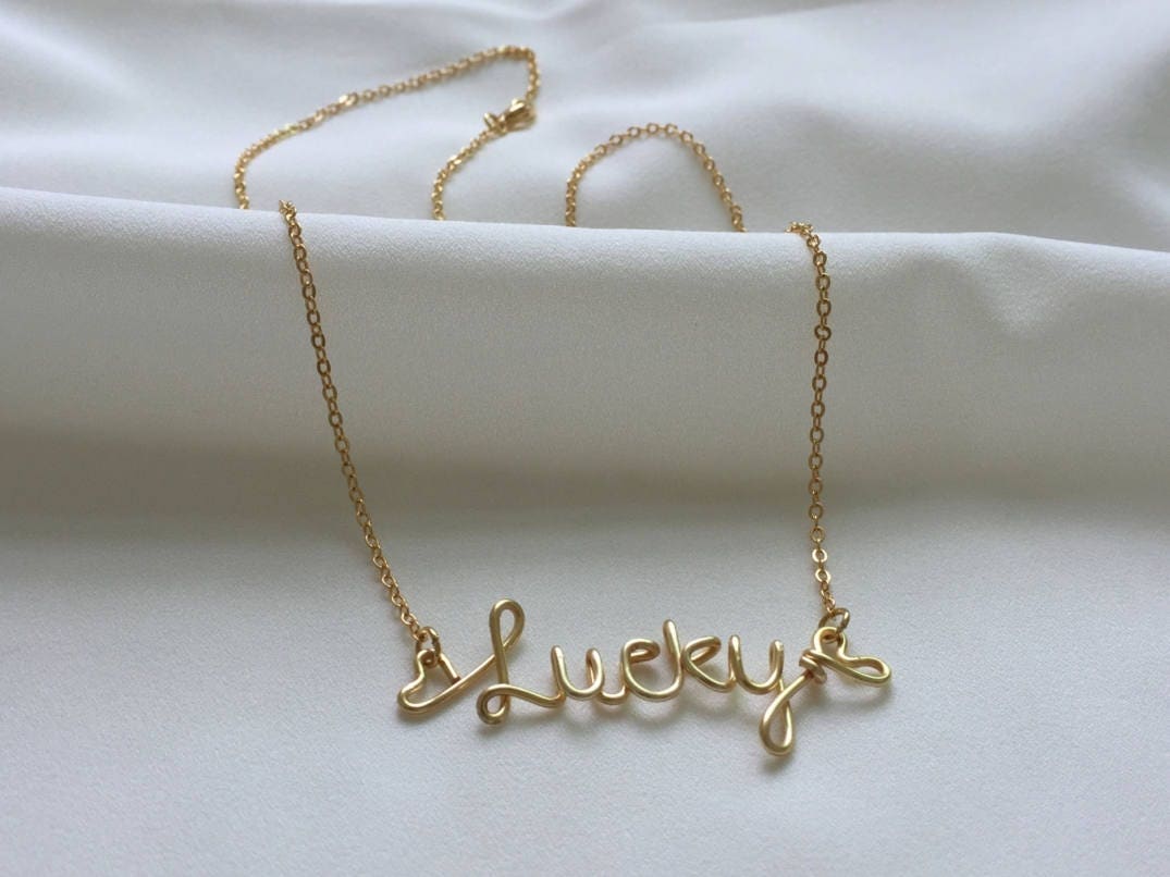 Draht Gewickelt Schmuck, Personalisierte Halskette, Name Monogramm Benutzerdefinierte Wort Geburtstagsgeschenk Draht Gewickelt Schmuck, Personalisierte Halskette, Name Monogramm Benutzerdefinierte Wort Geburtstagsgeschenk von LuffyDesigns