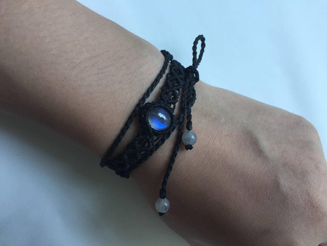 Labradorit Makramee Armband, Edelstein Boho-stil, Heilstein Schmuck, Birthstone Geburtstagsgeschenk Labradorit Makramee Armband, Edelstein Boho-stil, Heilstein Schmuck, Birthstone Geburtstagsgeschenk von LuffyDesigns