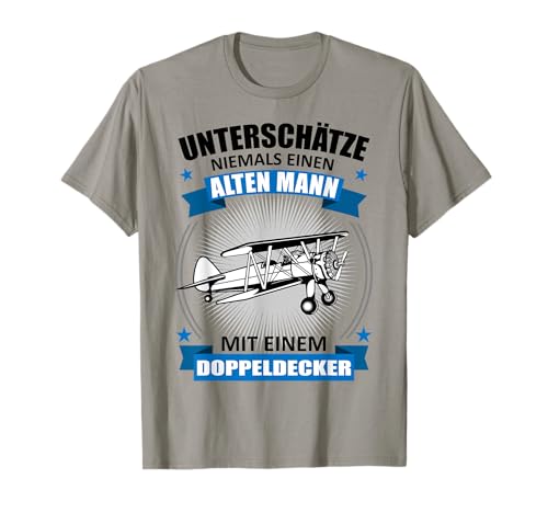 Herren Doppeldecker Flugzeug Lustiger Spruch Pilot Flieger Opa Papa T-Shirt Herren Doppeldecker Flugzeug Lustiger Spruch Pilot Flieger Opa Papa T-Shirt von Luftfahrt Geschenkideen für Herren