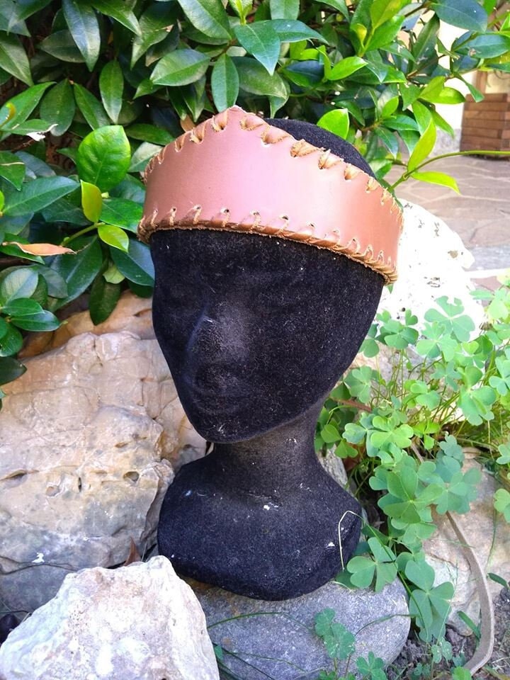 Haarband - Lederreif Mit Krone Und Tiara Haarband - Lederreif Mit Krone Und Tiara von LughAislingCelticArt