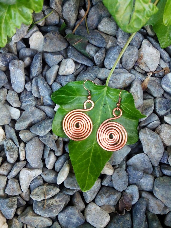 Kupfer Spirale Ohrringe Kupfer Spirale Ohrringe von LughAislingCelticArt