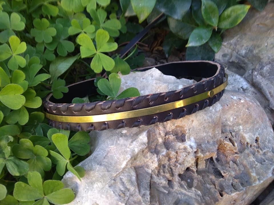 Leder Und Messing Haarreif Tiara Leder Und Messing Haarreif Tiara von LughAislingCelticArt
