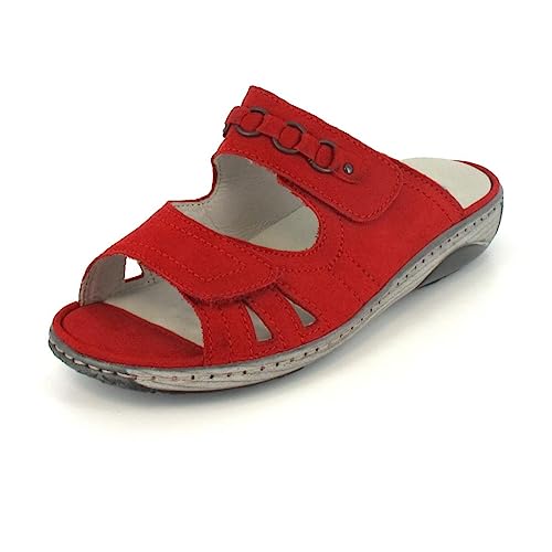 Waldläufer Garda, Pantolette, Denver (Nubuk), firmino, Pro-Aktiv Fussbett, Weite G, 210504-191-069 (Größe: 40) von Lugina Schuhfabrik GmbH