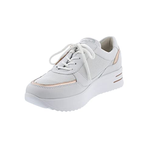 Waldläufer H-Arianna Sneaker, Porto Chicago Fakir, Weiss rosègold Weiss, Weite H 755004-301-659 (Größe: 38) von Lugina Schuhfabrik GmbH