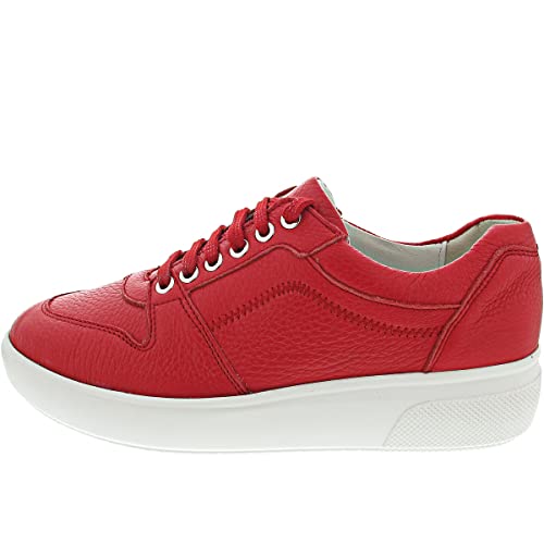 Waldläufer H-Vivien Sneaker, Hirsch-Leder, rot, Weite H 763015-199-022, Größe 43 von Lugina Schuhfabrik GmbH