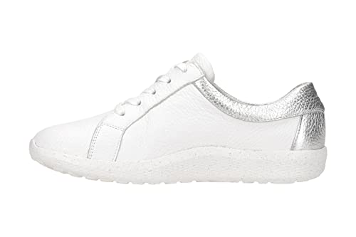 Waldläufer K-Ira Sneaker, Hirsch-Leder, Weiss Silber, Weite K 634002-399-663 (Größe: 38.5) von Lugina Schuhfabrik GmbH