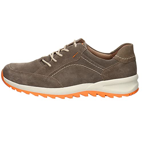 Waldläufer Herren Sneaker Helle Schnürschuh Rauhleder taupe Gr. 41 von Waldläufer