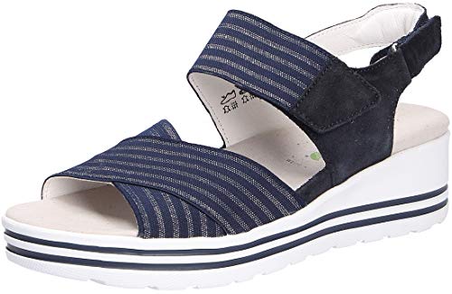 WALDLÄUFER Damen Sandalen Weite H Blau, Schuhgröße:EUR 40 von Lugina