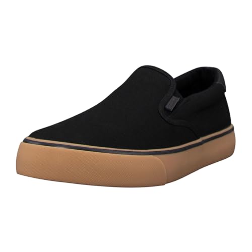 Lugz Herren Clipper Classic Slip-on Fashion Sneaker, Schwarz (Black/Gum), 45 EU Weit von Lugz