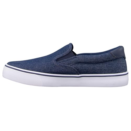 Lugz Herren Clipper Slip-On Sneaker, Marineblau/weißer Denim, 41.5 EU von Lugz