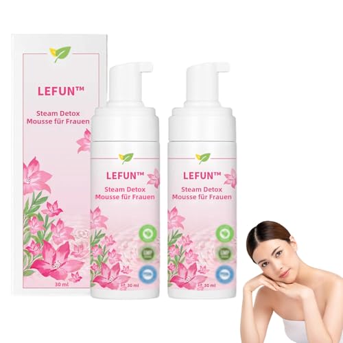 LEFUN Steam Detox Mousse für Frauen, Detox-Reinigungsmousse, Entgiftendes und straffendes Mousse, für den Hormonhaushalt, geeignet für alle Körpertypen (2 Stück) von Luhaka