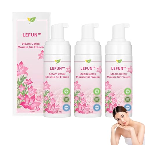 LEFUN Steam Detox Mousse für Frauen, Detox-Reinigungsmousse, Entgiftendes und straffendes Mousse, für den Hormonhaushalt, geeignet für alle Körpertypen (3 Stück) von Luhaka