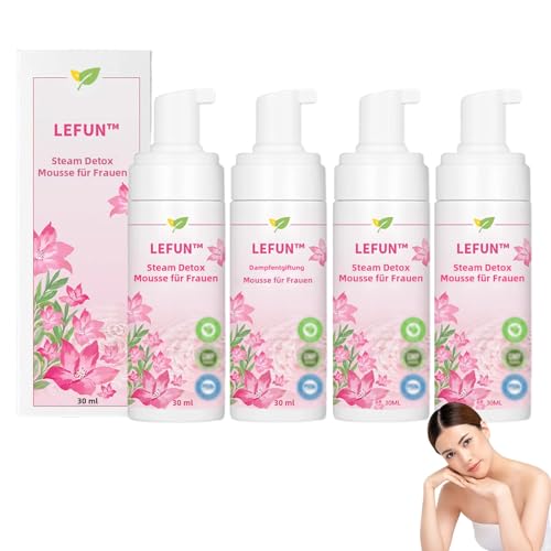 LEFUN Steam Detox Mousse für Frauen, Detox-Reinigungsmousse, Entgiftendes und straffendes Mousse, für den Hormonhaushalt, geeignet für alle Körpertypen (4 Stück) von Luhaka