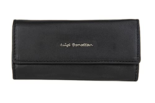 Luigi Benetton Schlüsselanhänger aus echtem Leder für Herren und Damen, lange Schlüssel, Schwarz, Schwarz , 13 x 6 x 2 von Before by Luigi Benetton