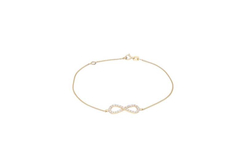 Armband Karat 92011340 Armband Damen Infinity Unendlichkeit 375/- Gelb-Gold von Luigi Merano