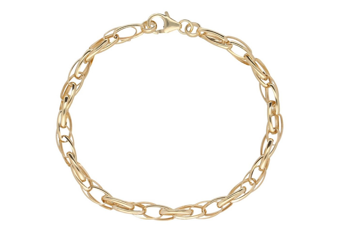 Luigi Merano Armband Doppelankerkette, ovale Glieder, Gold 585 von Luigi Merano