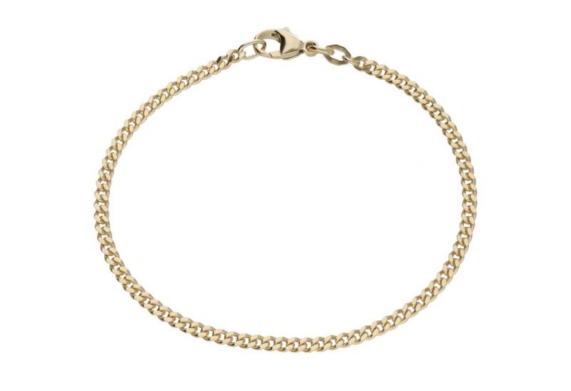 Luigi Merano Armband Panzerkette, flach, diamantiert, massiv, Gold 750 von Luigi Merano