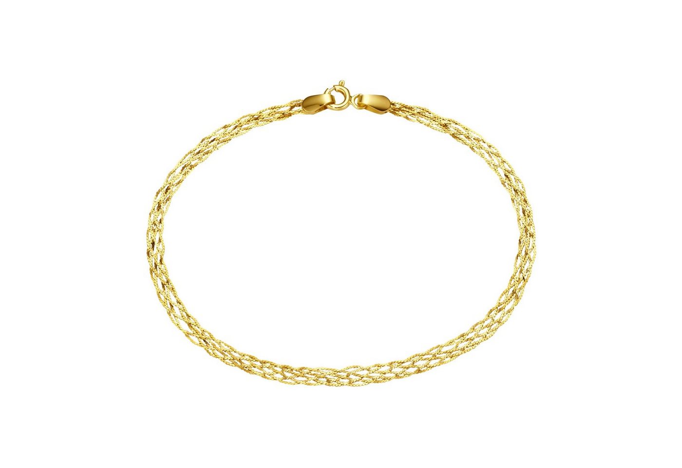 Luigi Merano Armband geflochtene Fantasiekette, Gold 585 von Luigi Merano