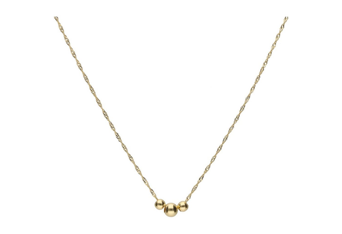 Luigi Merano Collier Singapurkette mit Kugeln, Gold 375 von Luigi Merano