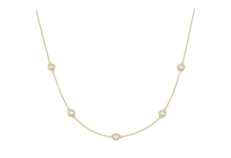 Luigi Merano Goldkette Ankerkette mit Zirkonia, Gold 375 von Luigi Merano