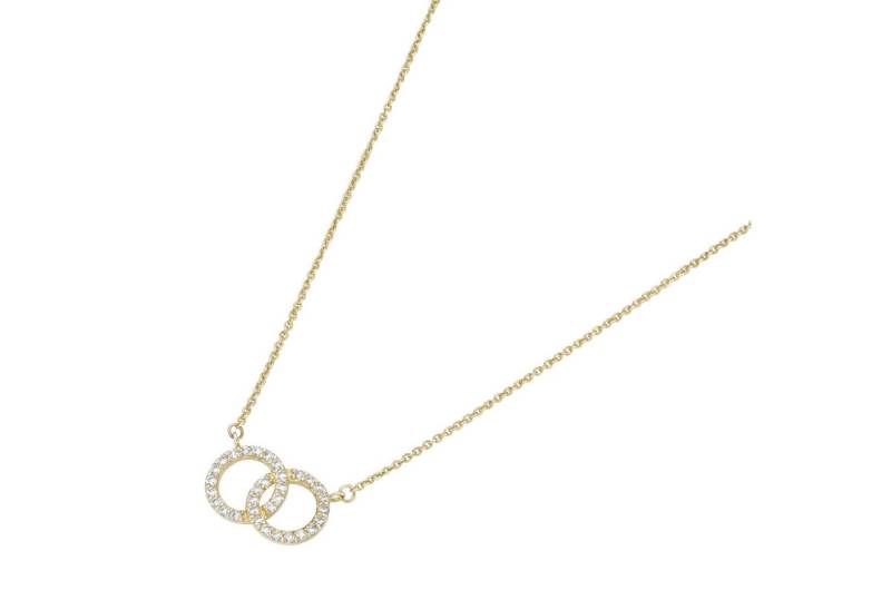 GIORGIO MARTELLO MILANO Kette mit Anhänger Karat 99035640450 Halskette Damen Verschlungene Kreise 375er Gelbgold von GIORGIO MARTELLO MILANO