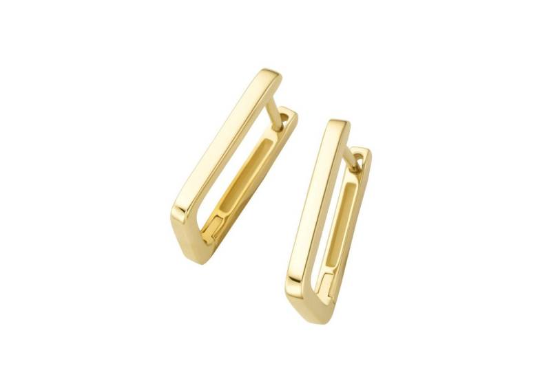 Luigi Merano Paar Creolen 4-kant, rechteckig, Gold 585 von Luigi Merano