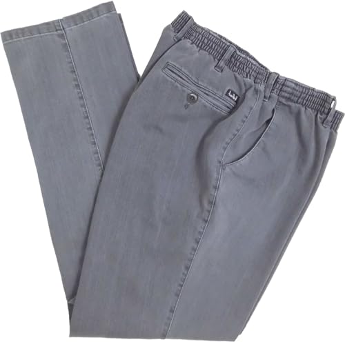 Luigi Morini Herren Jeans Stretch Hose Schlupfhose Amberg 42-8499/03 grau, Herren-Größe:29 von Luigi Morini