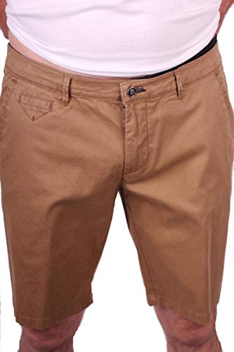 Luigi Morini Klassische Kurze Hose mit seitlichen Eingriffstaschen in beige Größe 26 von Luigi Morini