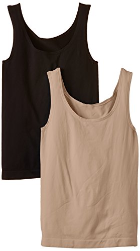 Luigi di Focenza Damen 1677 Top, Beige (Haut-schwarz 782/001), 38 (Herstellergröße: S/M) (2er Pack) von Luigi di Focenza