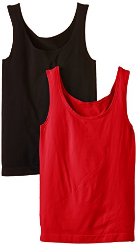 Luigi di Focenza Damen 1677 Top, Rot (rot-schwarz 298/001), 38 (Herstellergröße: S/M) (2er Pack) von Luigi di Focenza