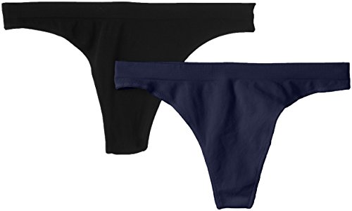 Luigi di Focenza Damen 1705 String, Blau (Marine-schwarz 338/001), One Size (2er Pack) von Luigi di Focenza