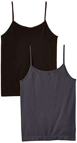 Luigi di Focenza Damen 1713 Top, Grau (anthrazit-schwarz 077/001), 38 (Herstellergröße: S/M) (2er Pack) von Luigi di Focenza