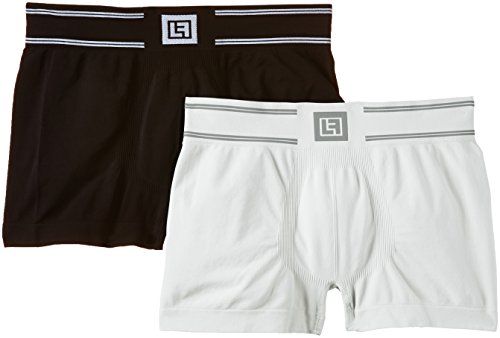 Luigi di Focenza Herren Retroshorts 1619, 2er Pack, Gr. XX-Large, Weiß (weiß-schwarz 099/001) von Luigi di Focenza