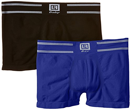 Luigi di Focenza Jungen Boxershorts 1657, 2er Pack, Gr. 122 (Herstellergröße: S/M), Blau (royalblau-schwarz 334/001) von Luigi di Focenza