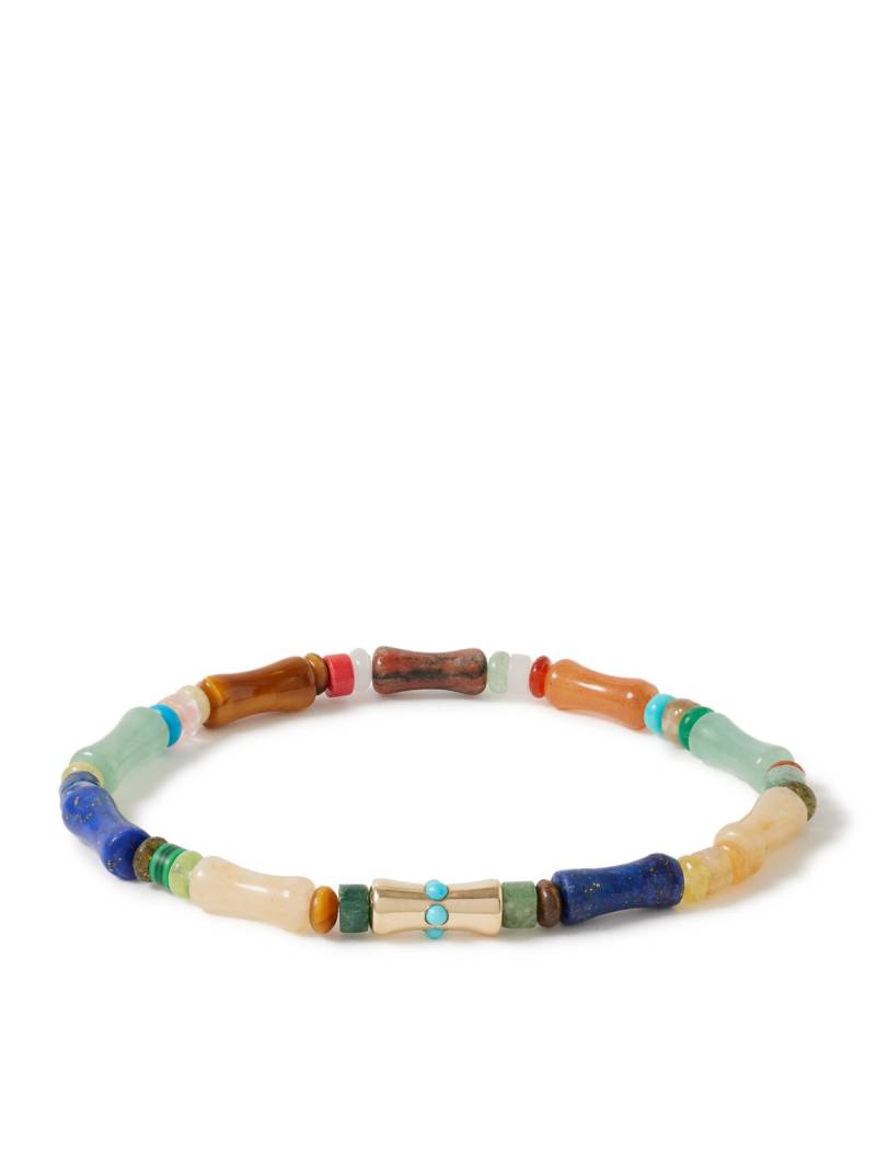 Luis Morais - 14-Karat Gold, Agate and Turquoise Bracelet - Men - Multi von Luis Morais