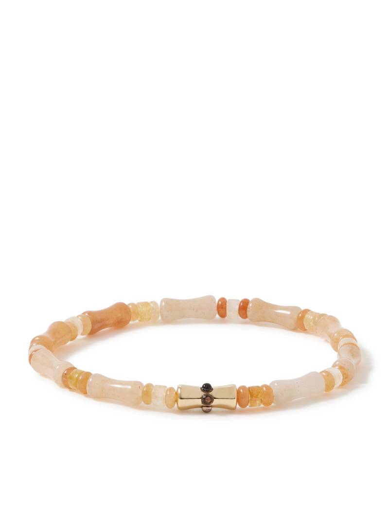 Luis Morais - 14-Karat Gold, Carnelian and Smokey Quartz Bracelet - Men - Orange von Luis Morais