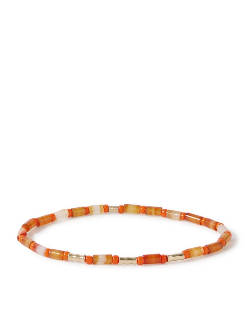 Luis Morais - 14-Karat Gold Agate Bracelet - Men - Red von Luis Morais