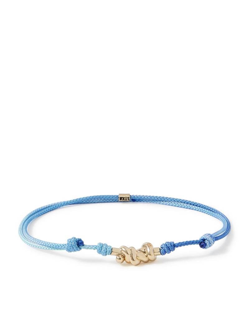 Luis Morais - 14-Karat Gold and Cord Bracelet - Men - Blue von Luis Morais