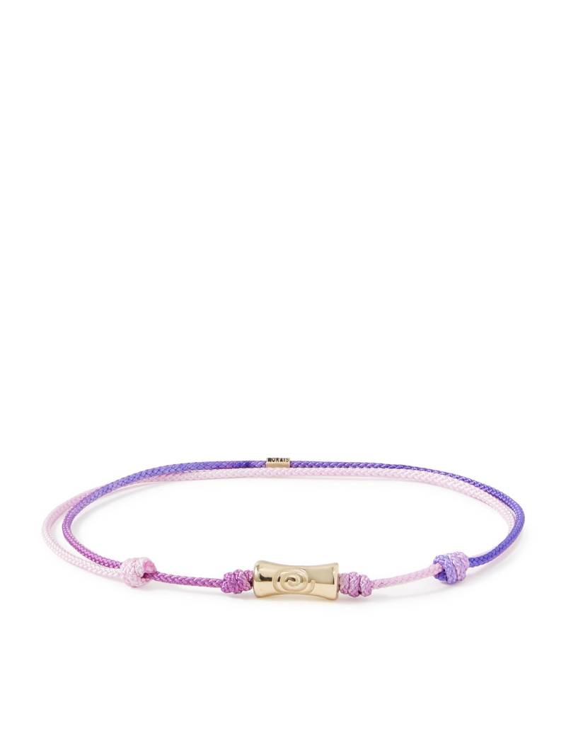 Luis Morais - 14-Karat Gold and Cord Bracelet - Men - Pink von Luis Morais