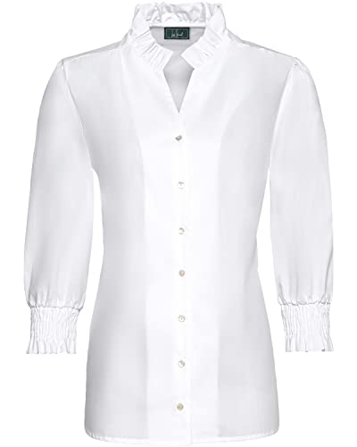 Luis Steindl Bluse mit Puffärmeln Weiß, 40 von Luis Steindl
