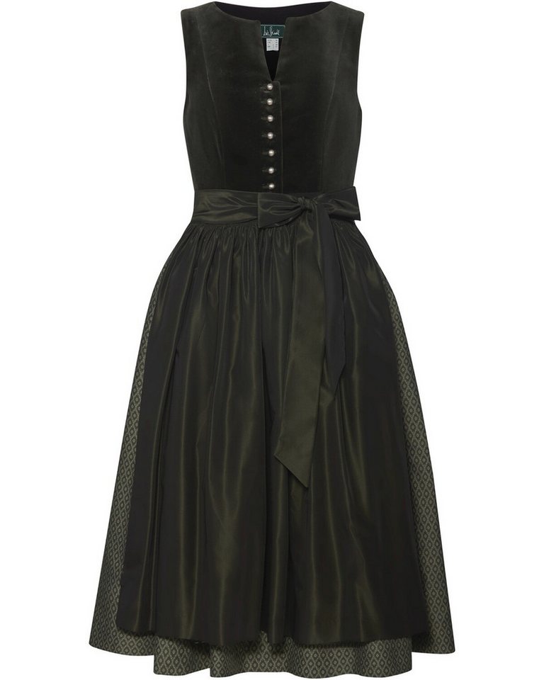 Luis Steindl Dirndl Langes Samt-Dirndl mit Jacquard-Rock von Luis Steindl