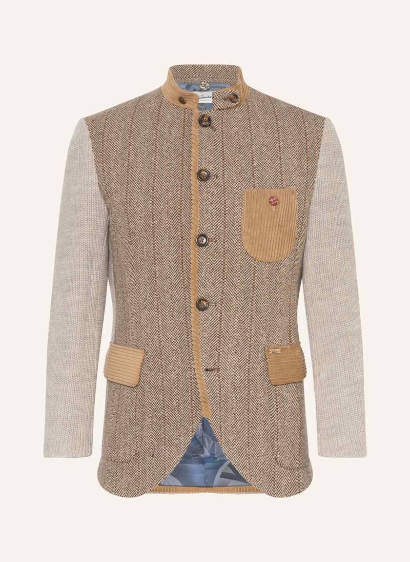 Luis Trenker Anzugsakko Lusandro Regular Fit Im Materialmix braun von Luis Trenker
