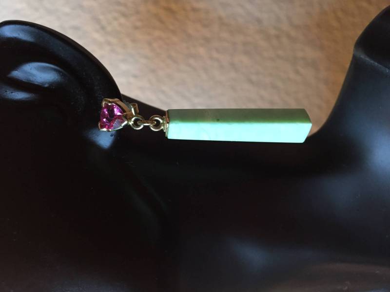 14K Gelbgold Berosit & Rosa Topas Ohrringe von LuisApenJewelry