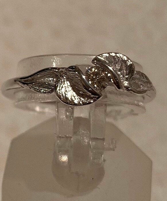 14K Weißgold Diamant Ring von LuisApenJewelry