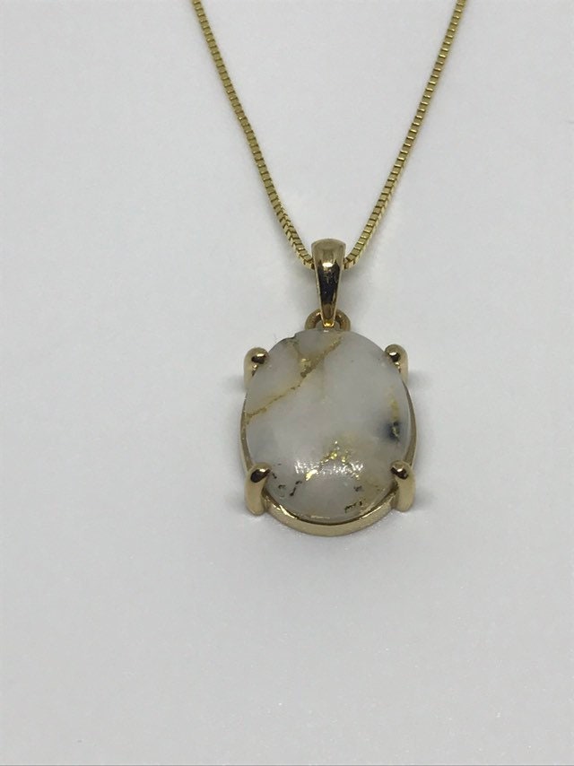 14Ky. Gold & Quarz Anhänger von LuisApenJewelry