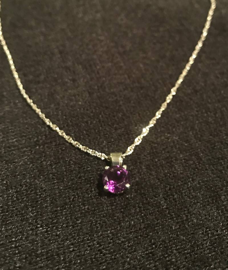 Amethyst "Aa" Sterling Silber Halskette von LuisApenJewelry