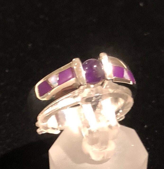 Amethyst & Sugilith Sterling Silber Damenring von LuisApenJewelry